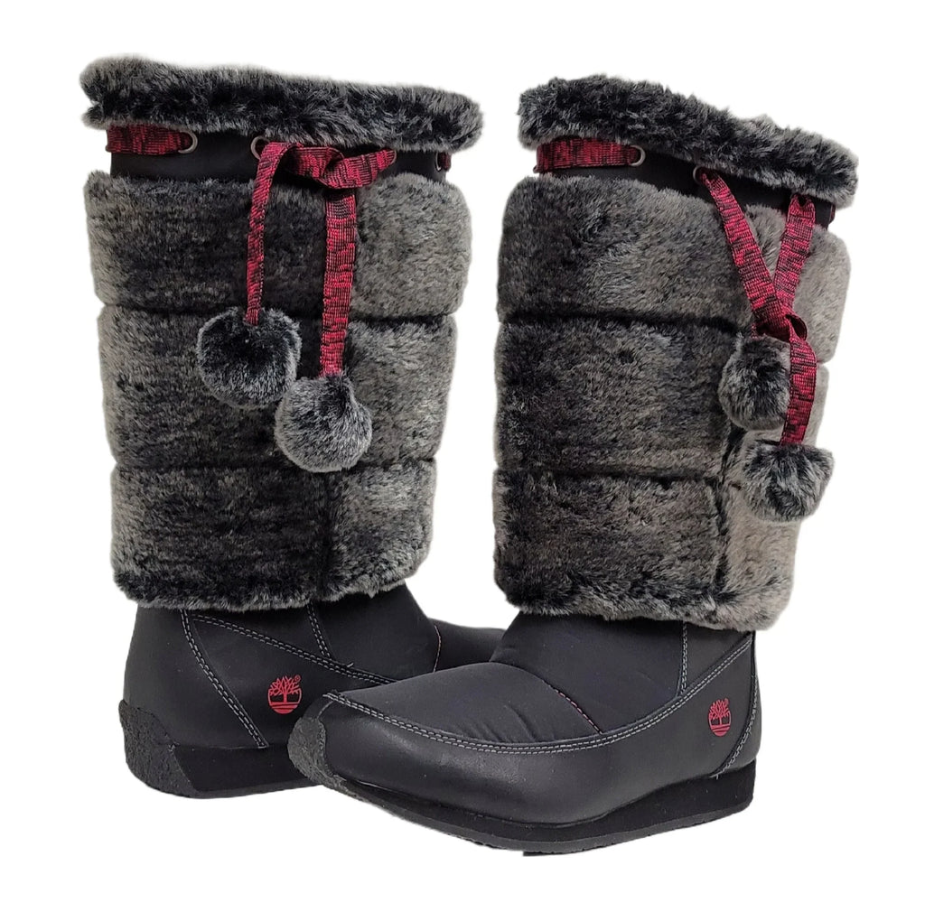 Timberland Preschool Youth Winterberry Tall Fur Medium Boot Black 59794 size 1.5