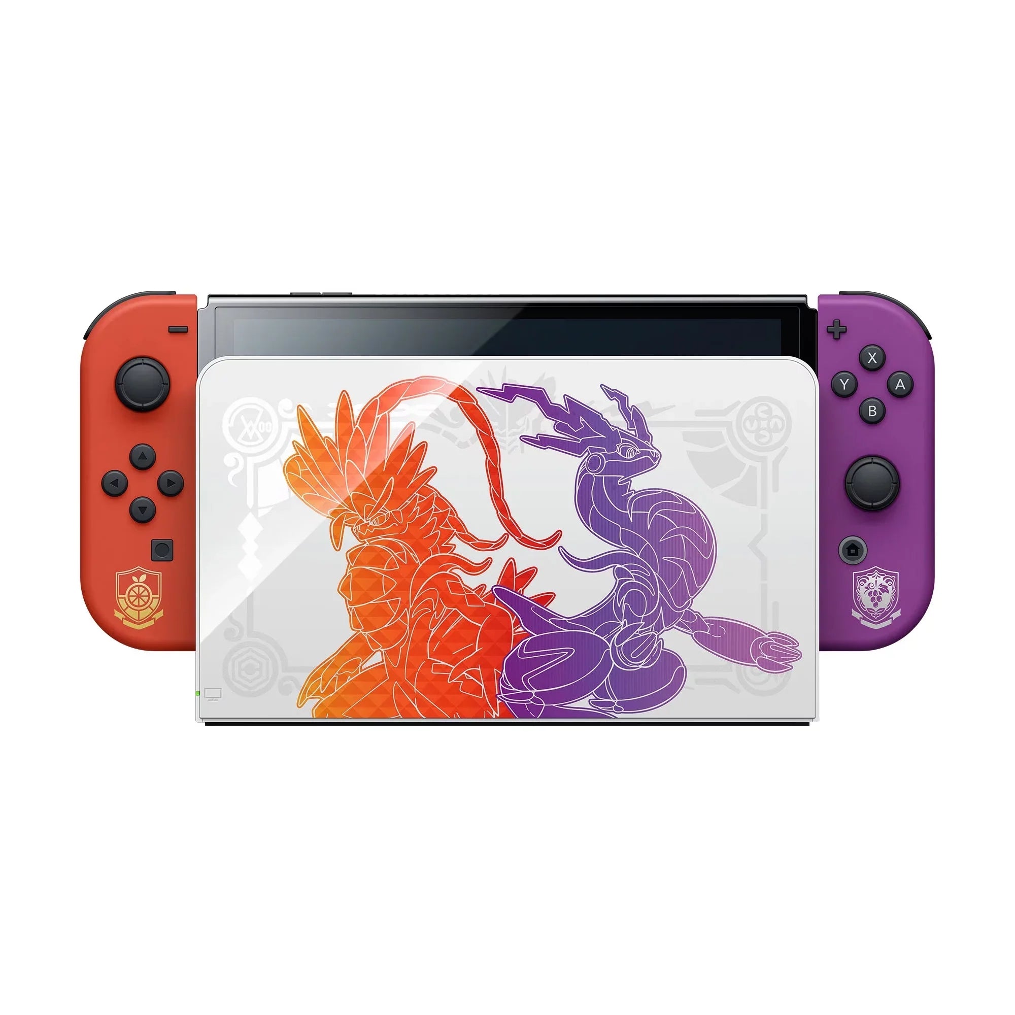 2022 Nintendo Switch  Model Pokemon Scarlet & Violet Limited Edition, Pokemon Illustrations 64GB Console, Koraidon and Miraidon Glossy White Dock, Pokemon Scarlet Game and Mytrix Accessories