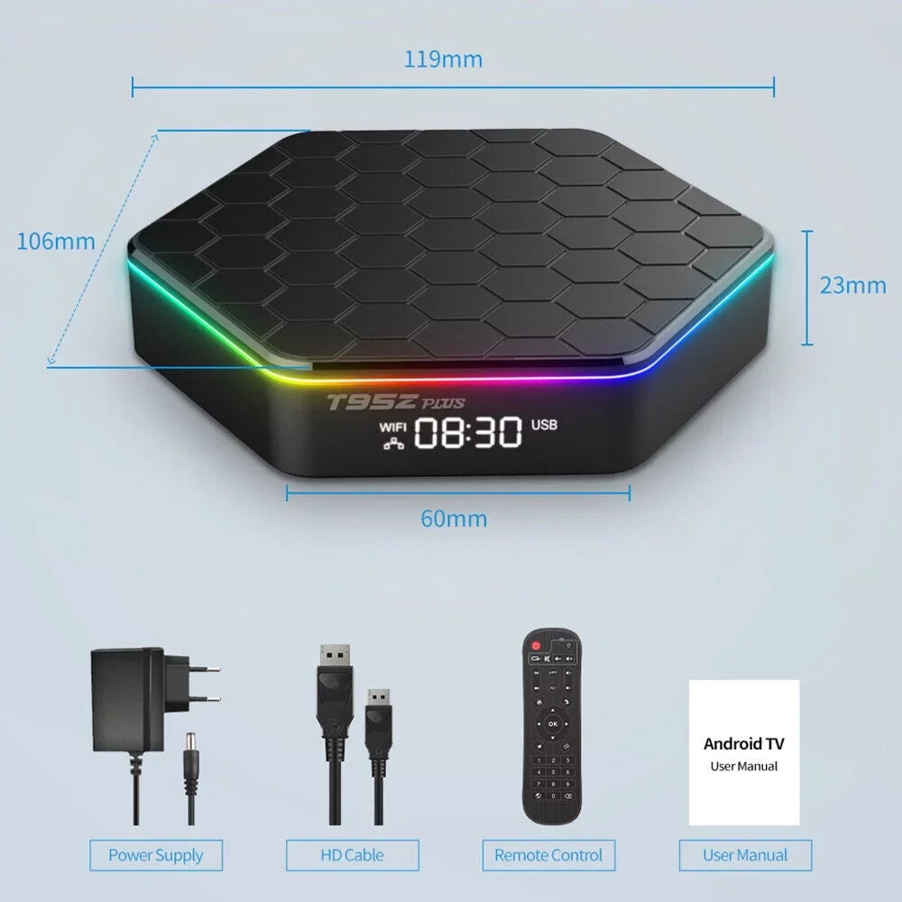 JahyShow Upgraded T95Z Plus  Box - Smart Android 12.0, 6K  Stream Player, 4+128G