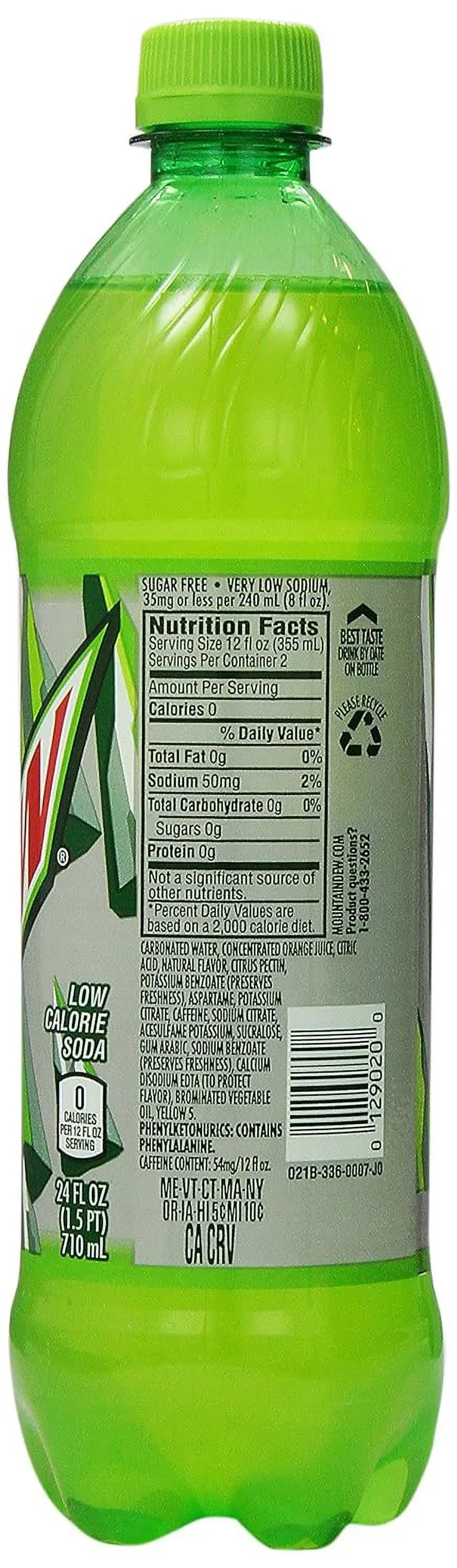 Diet Mountain Dew, 24Oz 6Pk