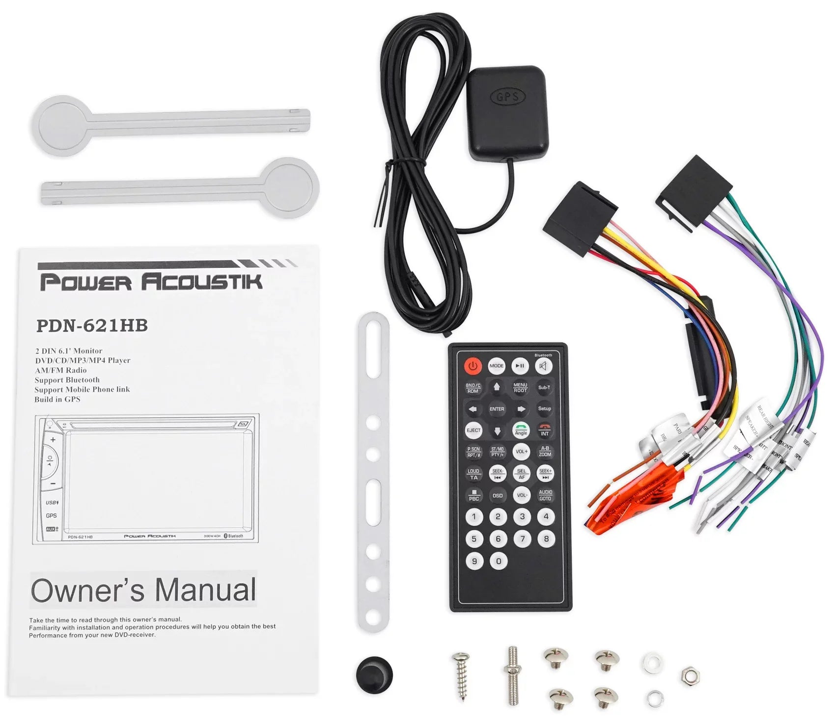 Power Acoustik -621HB 6.2" Incite Double- In-Dash  Navigation  Touchscreen  Receiver with Bluetooth and  Mobilelink X2