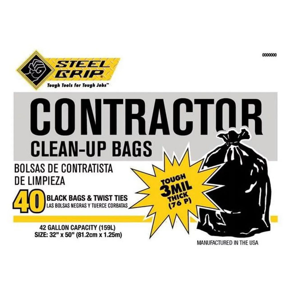Poly Pak Industries  42 gal Contractor Bag, Pack of 40