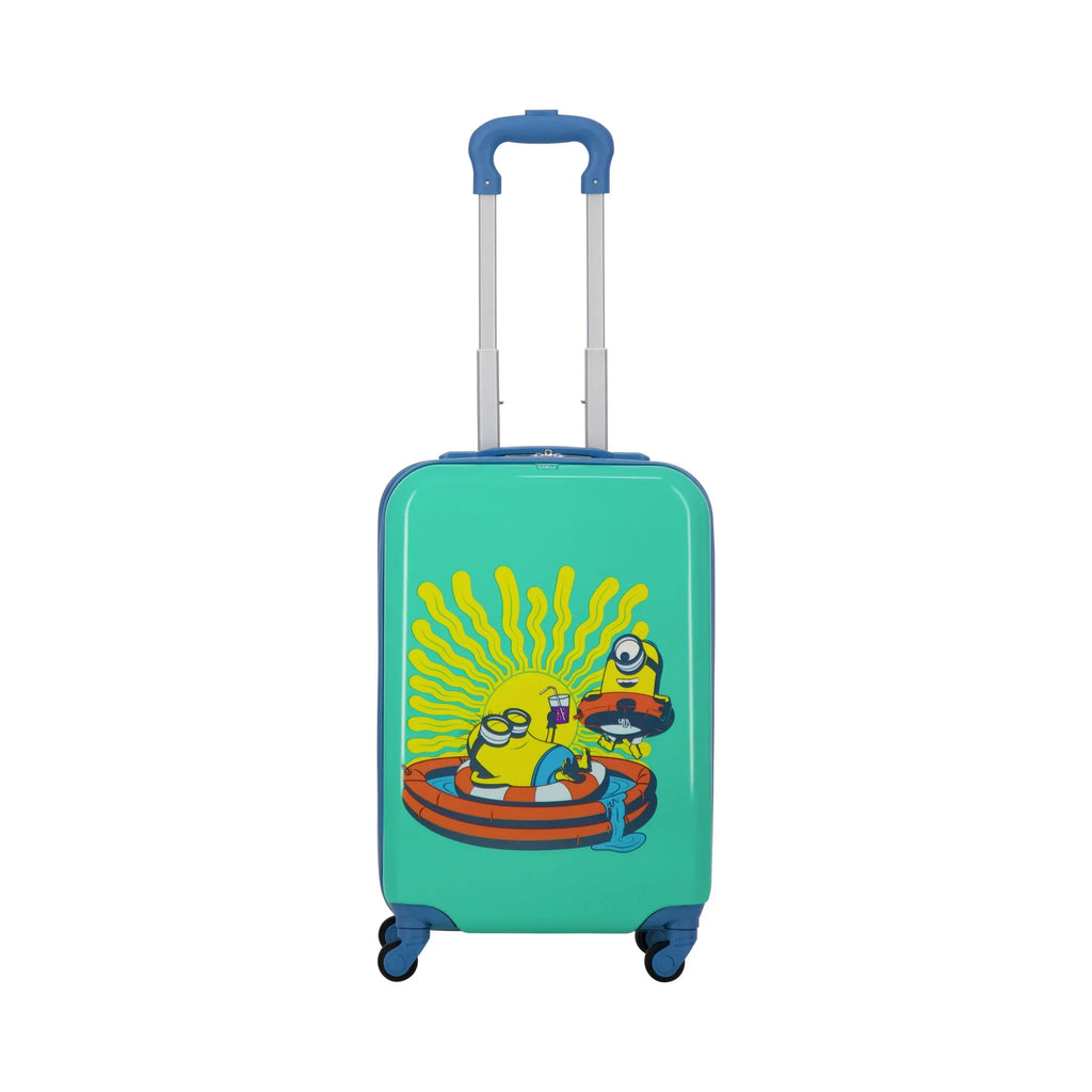 Minions 21 Inch Kids Rolling Luggage, Hardshell Carry On Suitcase with Spinner Wheels, Teal