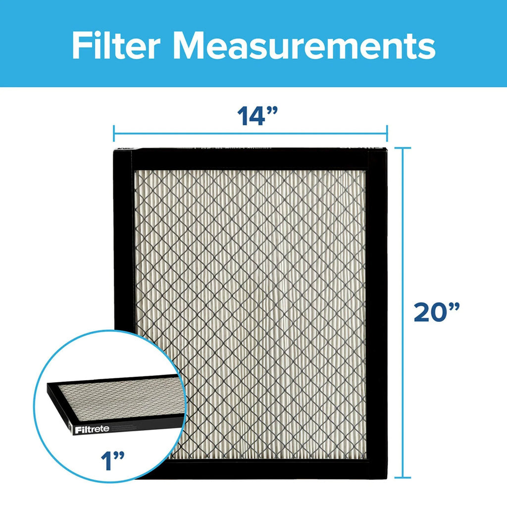 Filtrete 14 x 20 x 1,  Furnace Air Filter,  2800, Healthy Living Ultrafine Particle Reduction, 2-Pack (exact dimensions 13.781 x 19.781 x 0.84) 14 x 20 x 1