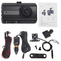 JahyShow Dual Lens Car Dash Cam Recorder: 1080P Front and Rear Camera Video, G Sensor