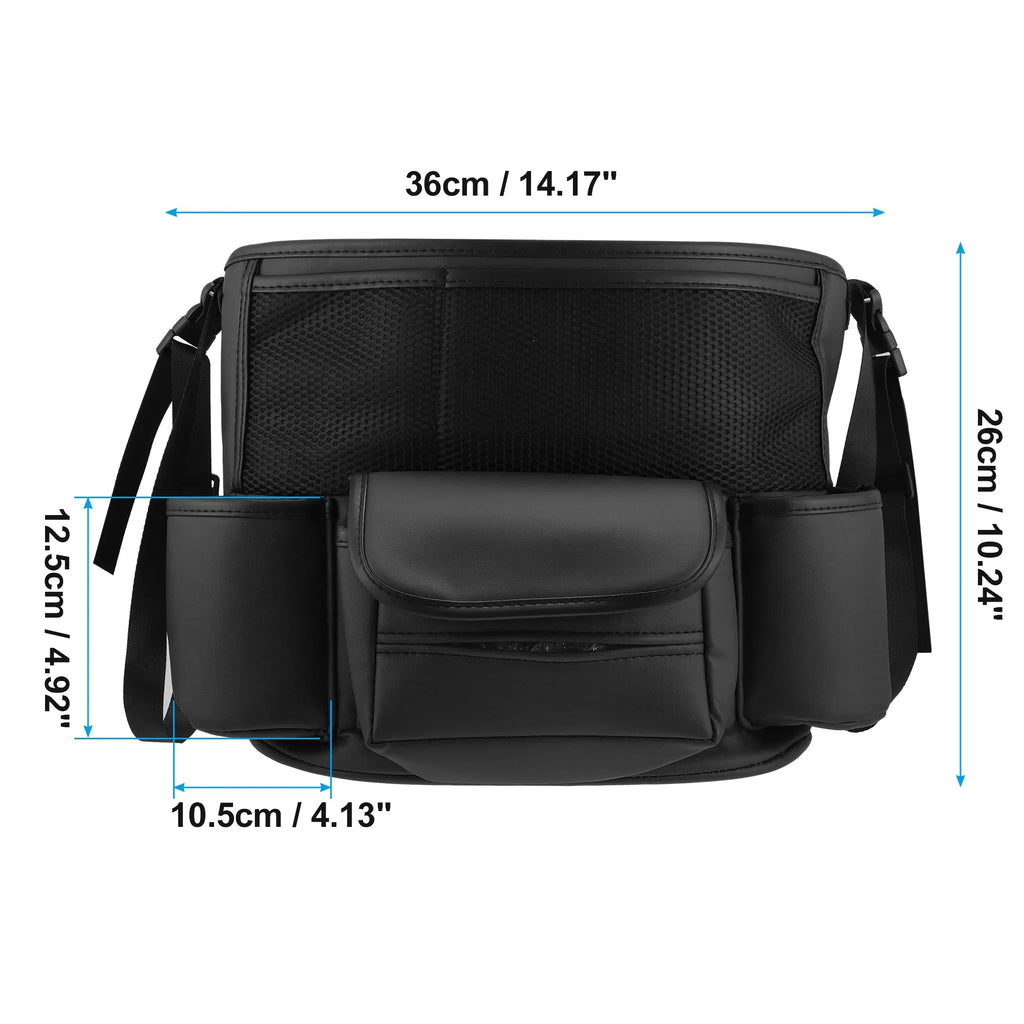 Car Large Capacity Seat Organizer Backseat Multi Pockets Purse Storage for Car 36x26c18cm Black