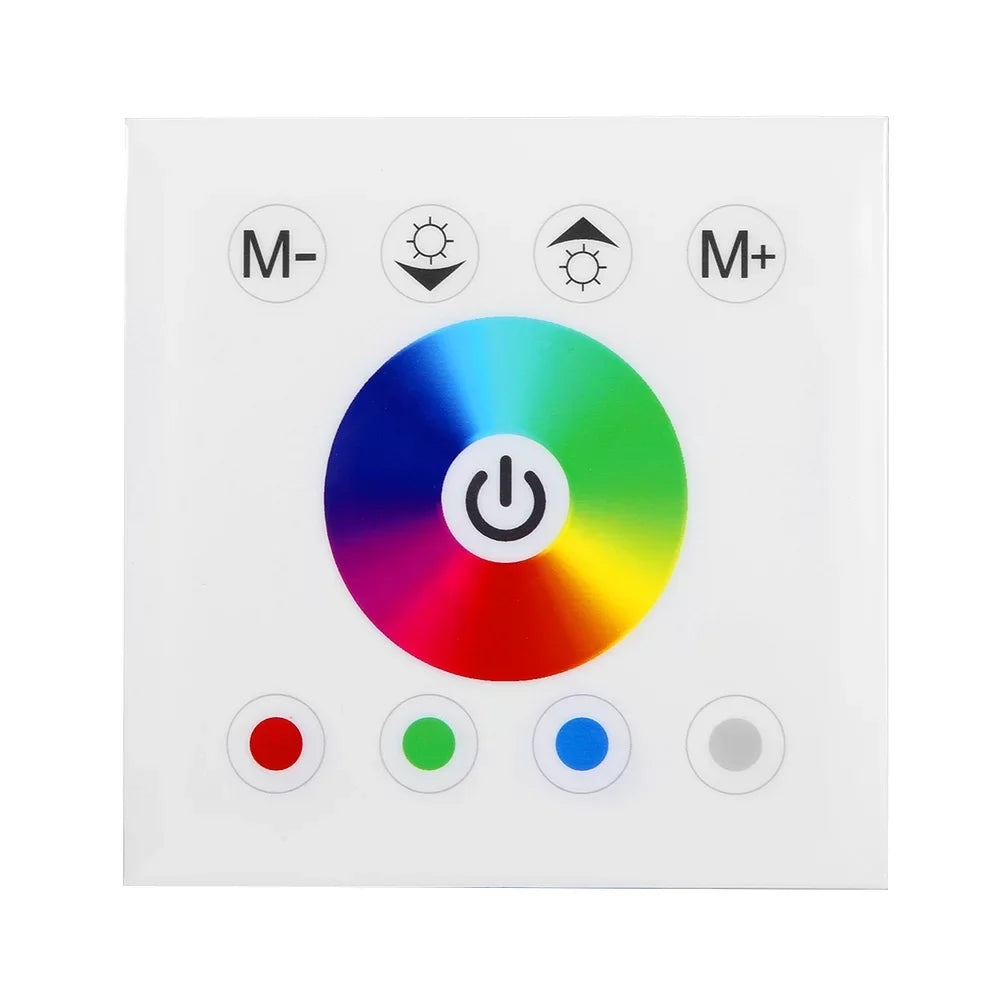 Ftory  Touch Panel Controller - Wall Mounted Colorful   Touch Panel Controller Dimmer Switch for  Strip Light(white)