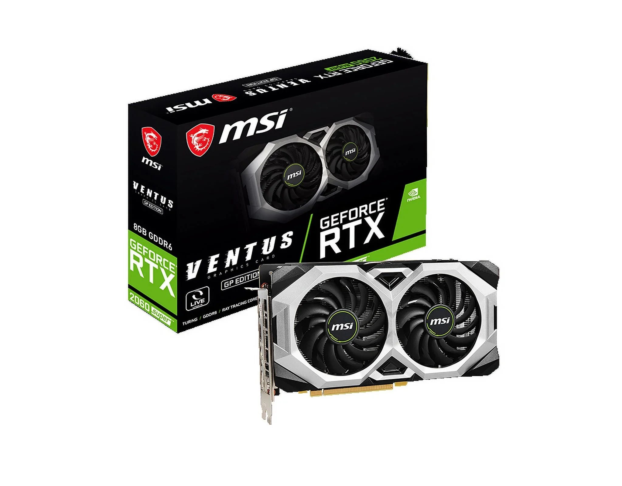 GeForce  2060    Graphics Card, 8GB GDDR6, -E Gen 3,  x 3,  x 1, Dual-fan Design,  Ready