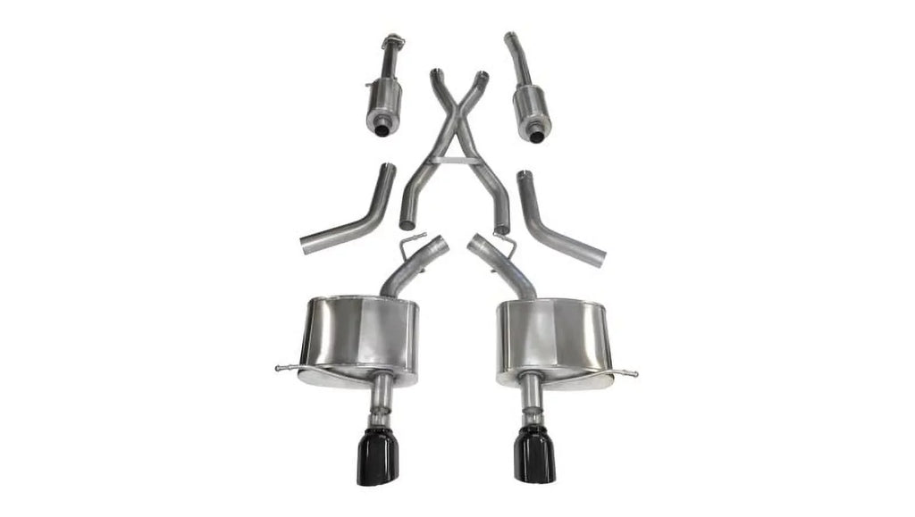 Corsa 11-14 Dodge Durango 5.7L V8 Black Sport Dual Rear Cat-Back Exhaust Fits select: 2013-2023   R/T, 2011-2012