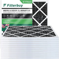 Filterbuy 18x18x1  8 Odor Eliminator Pleated   Furnace Air Filters with Activated Carbon (12-Pack)