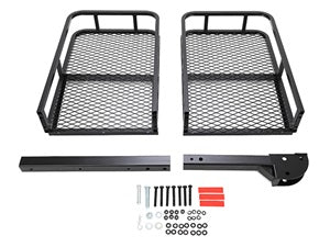 Kojem Hitch Cargo Carrier Rack 550lbs 60"x21"x6" for 2"x2" Hitch Receiver Van  Truck Trailer Folding Rear Luggage Basket Hitch Mount Cargo Rack