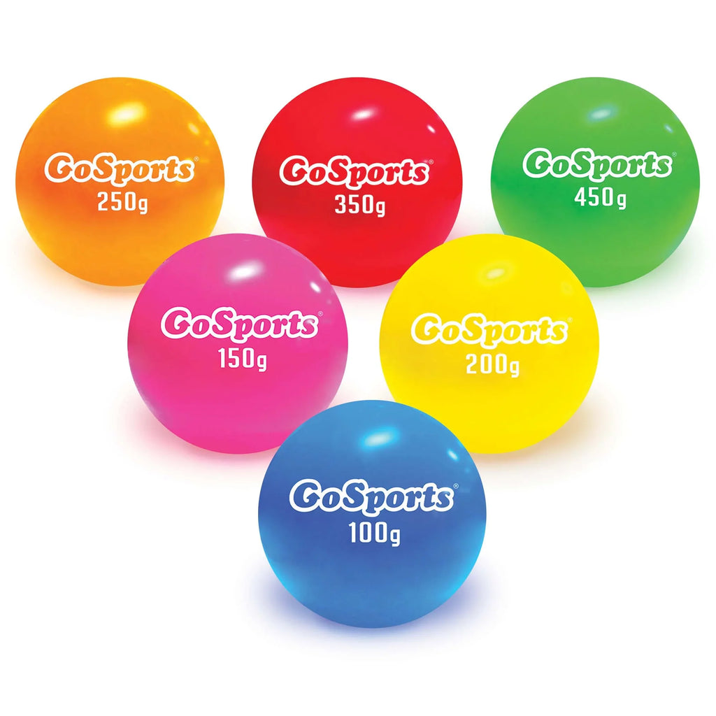 GoSports Plyometric Weighted Balls for Baseball & Softball Training 6 Pack - Pro Set