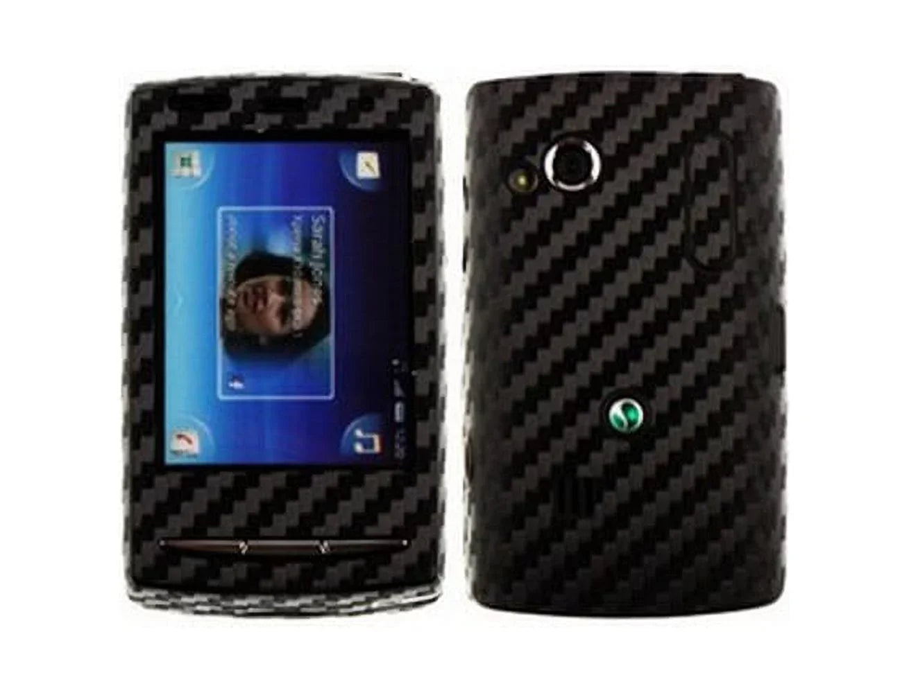 Skinomi Carbon Fiber + Screen Protector for Sony Xperia X10 Mini Pro