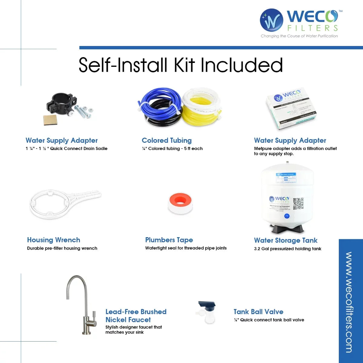 '-75PMP High Efficiency Reverse Osmosis Drinking Water Filtration System with Booster Pump