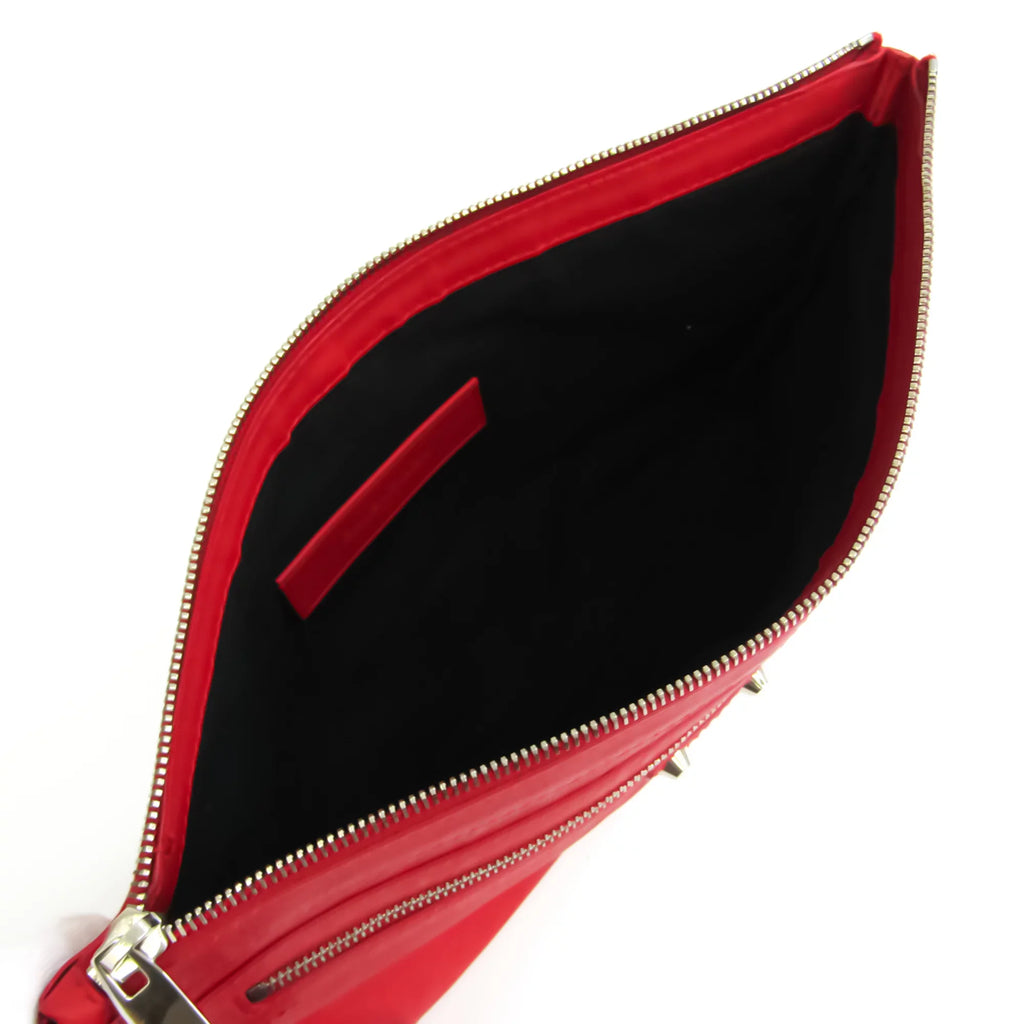 Pre-Owned Balenciaga 273022 Women's Leather Clutch Bag Red Color (Good)
