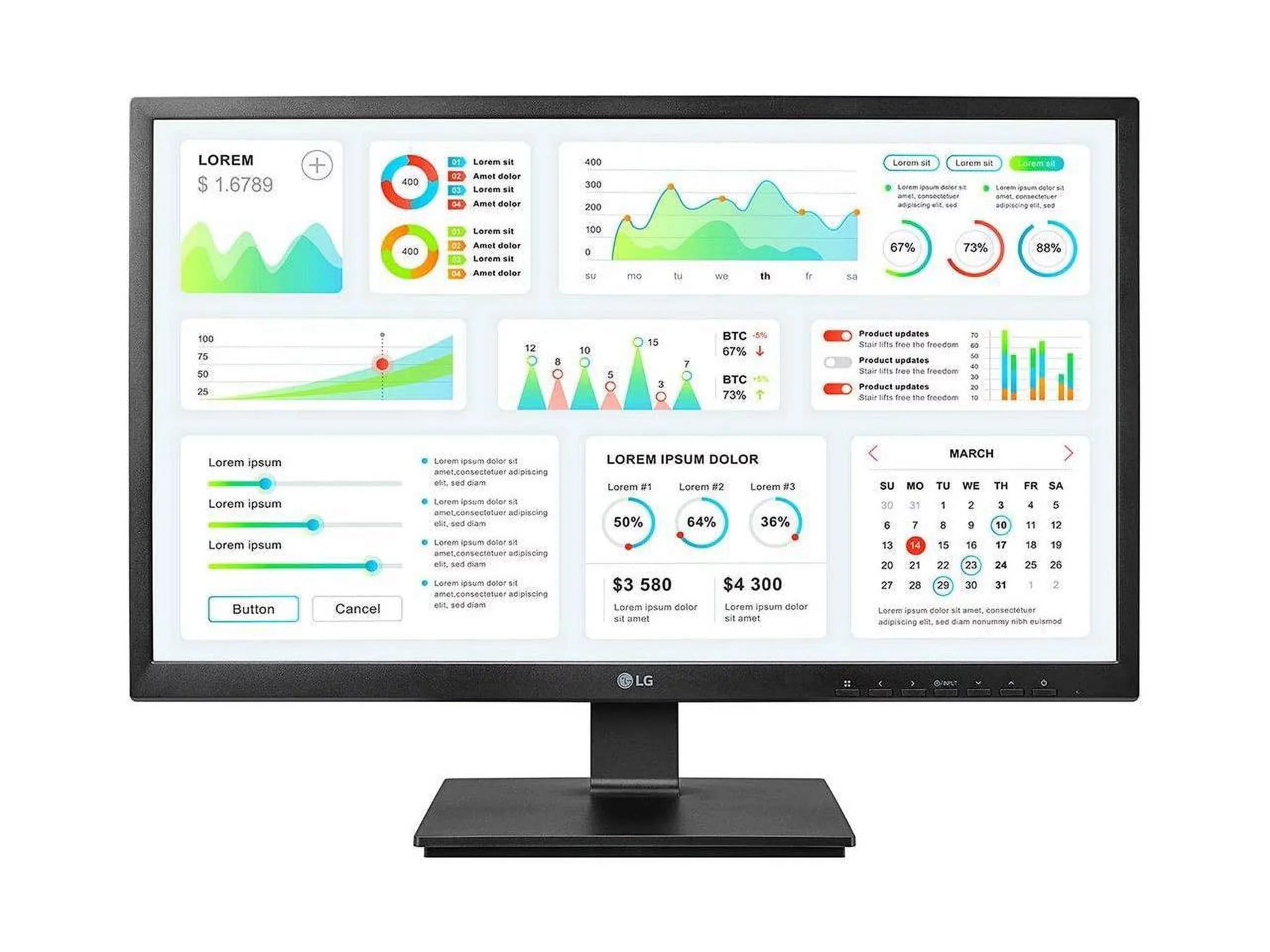 24CK550Z- 24" 1920x1080 Full   Zero Client TERA2321 PCoIP Monitor