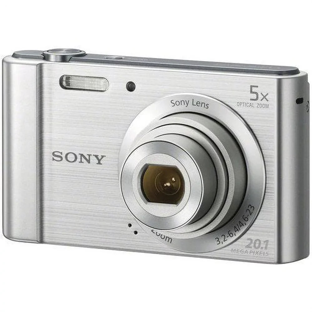 Sony Cyber-shot -W800 Digital Camera (Silver) + Deal-Expo Accessories Bundle