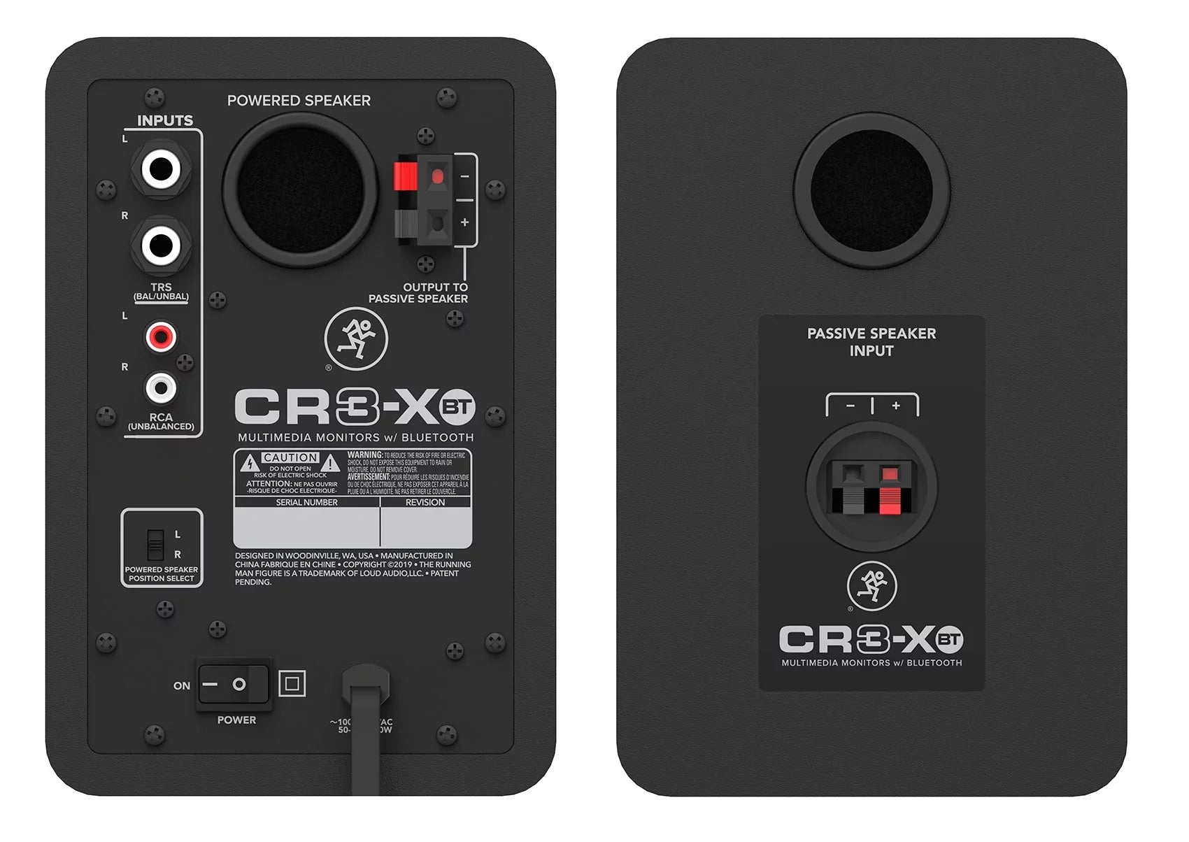 2) Mackie CR3- 3" 50w Bluetooth Reference Studio Monitors + Bluetooth Speaker