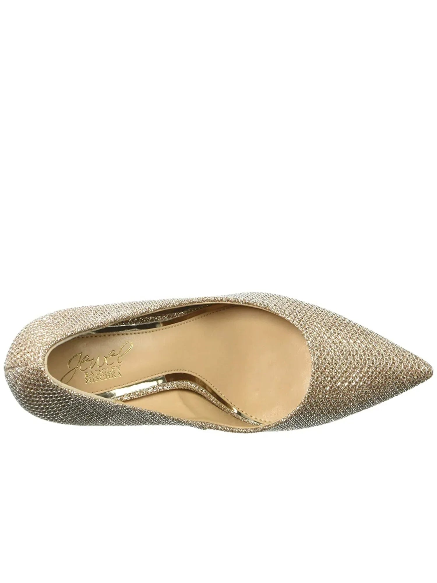 Womens Beige Cushioned Rumor Pointed Toe Block Heel Slip On Dress Pumps 8