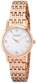 Women's Diamond Gallery 97P106 Gold Stainless-Steel Quartz Watch