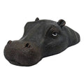Novelty Floating Hippo Head Ornaments Realistic Animals Statue for Swimming Pool Mouth Closed