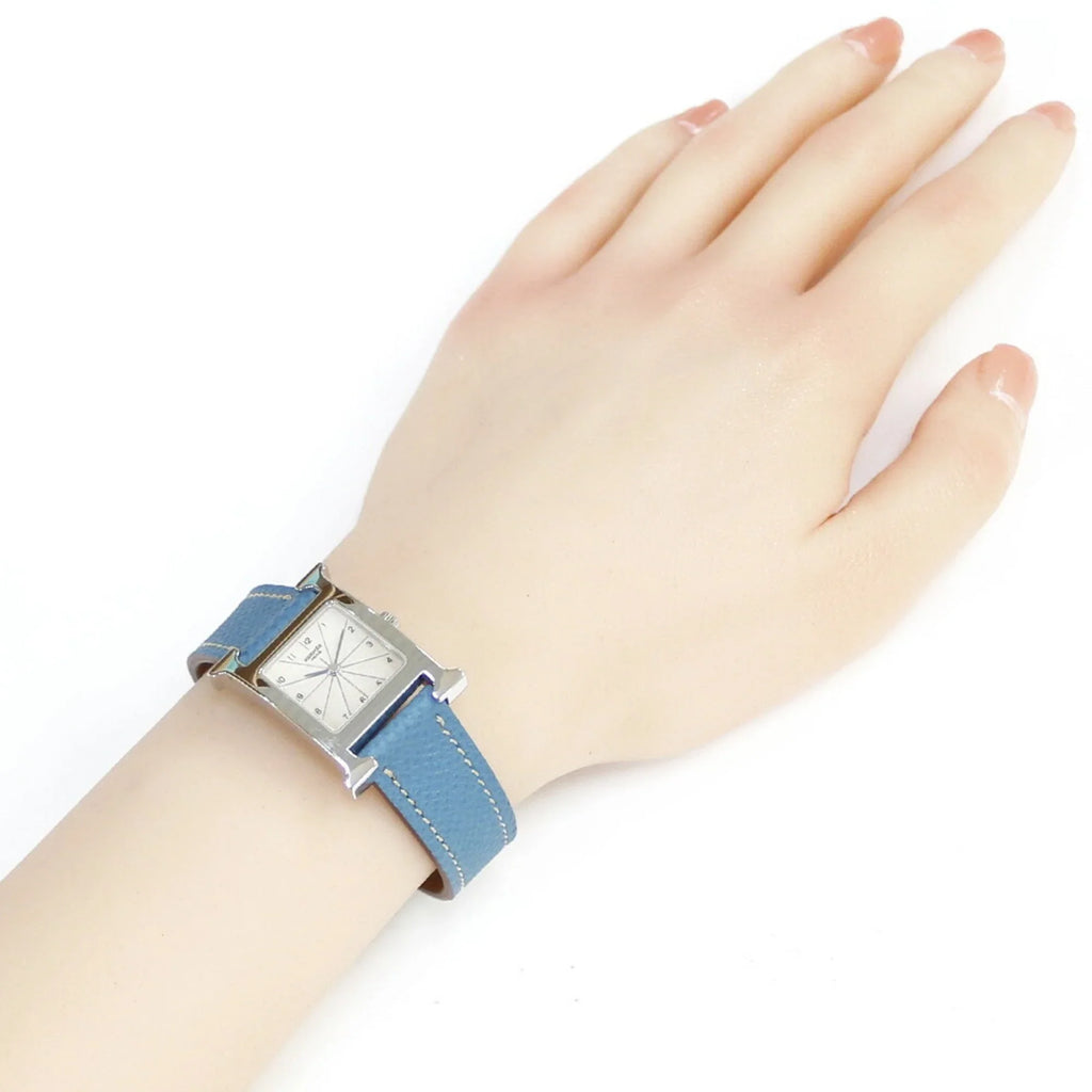 Pre-Owned Hermes H Watch Stainless Steel HH1.210 Quartz Ladies  (Good)