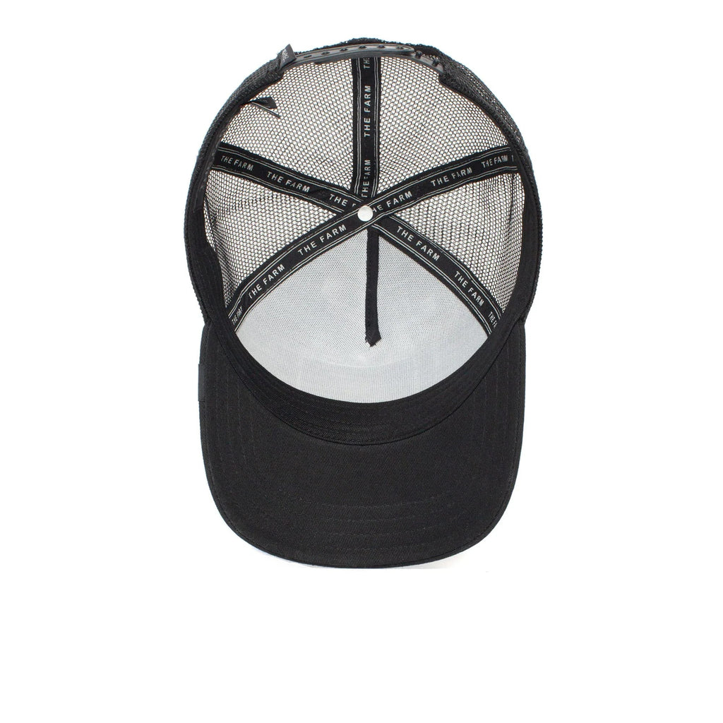 Goorin Bros. The Farm Unisex Original Adjustable Snapback Trucker Hat, Black (White Tiger), One Size
