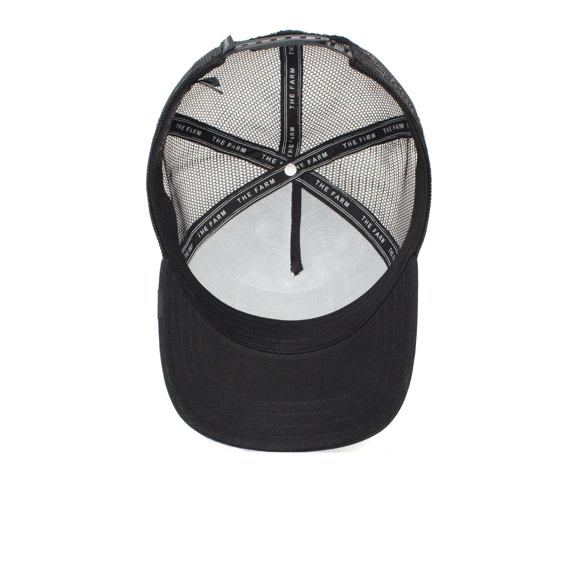 Goorin Bros. The Farm Unisex Original Adjustable Snapback Trucker Hat, Black (White Tiger), One Size