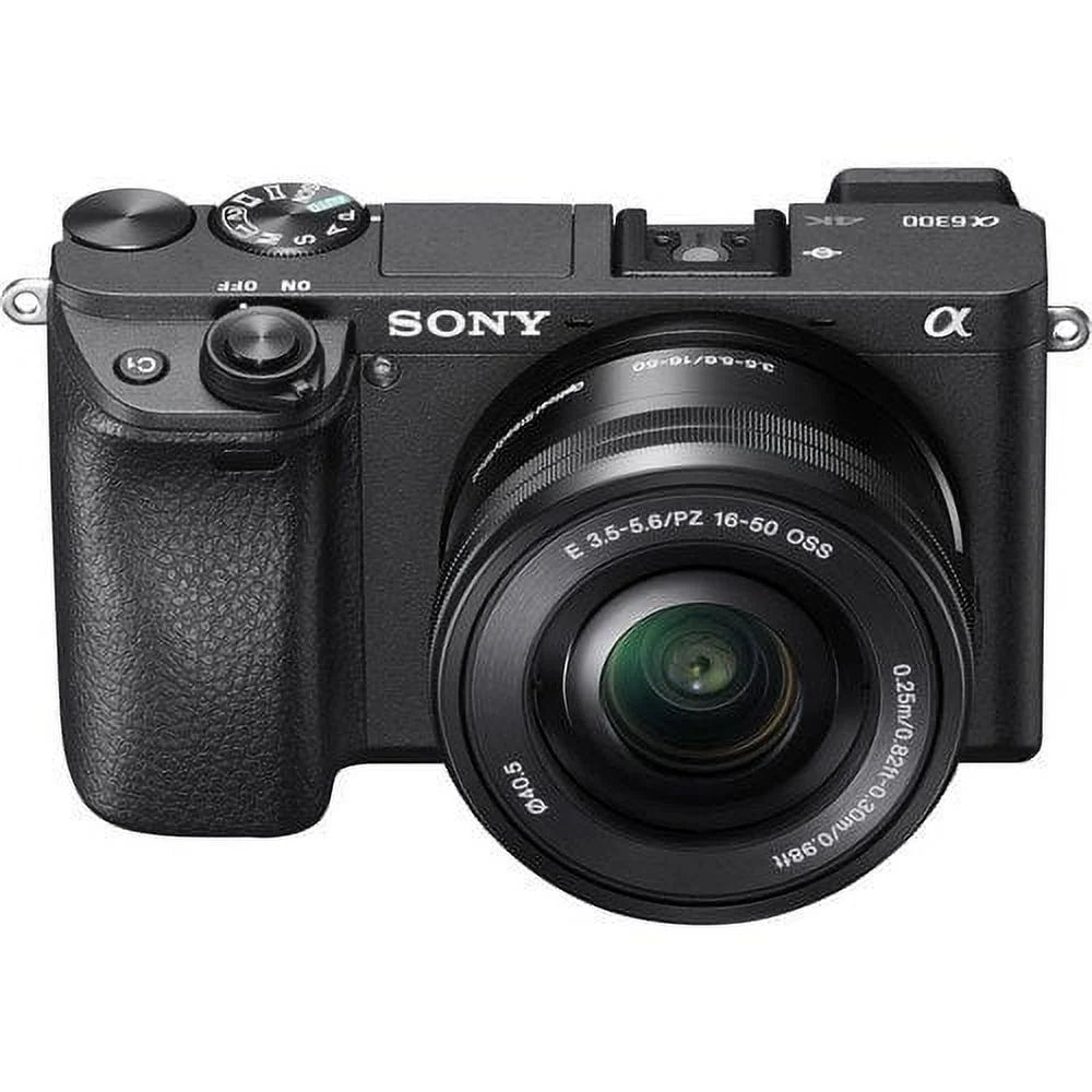 Sony Alpha a6300 Mirrorless Camera W/ 16-50mm Lens Black ILCE6300L/B W/ Soft Bag, Zhiyun-Tech  Stabilizer, 2x Extra Batteries, Rode Mic, 2x 64GB Cards, 4K Monitor , Plus Essential Accessories