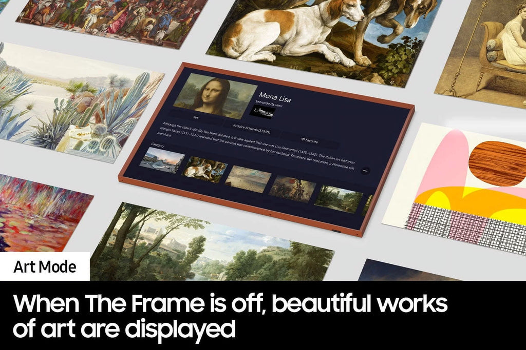 43-inch  The Frame Series Quantum  Smart  with Samsung -SCFA43WTB 43" The Frame Customizable Bezel - Modern White (2022)