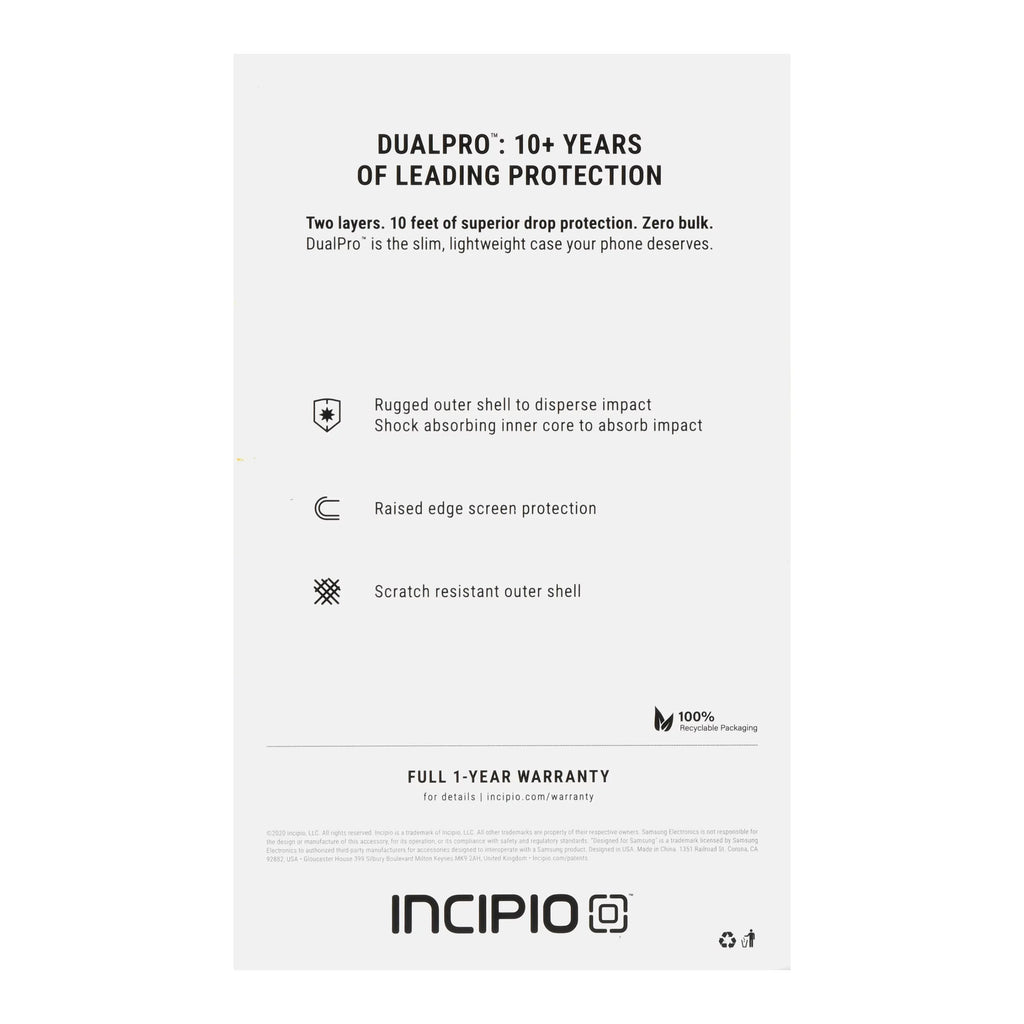 Incipio DualPro Classic Phone Case for Samsung Galaxy A50 - Jet Black