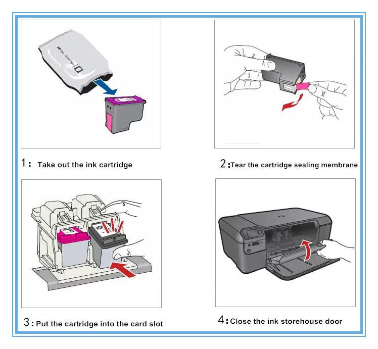 Compatible 62XL 62  High Yield Ink Cartridge Replacement for  Envy 5540 5660 7645 5642 5542 5640 7644 8000 OfficeJet 200 250 5740 200 5745 Printer