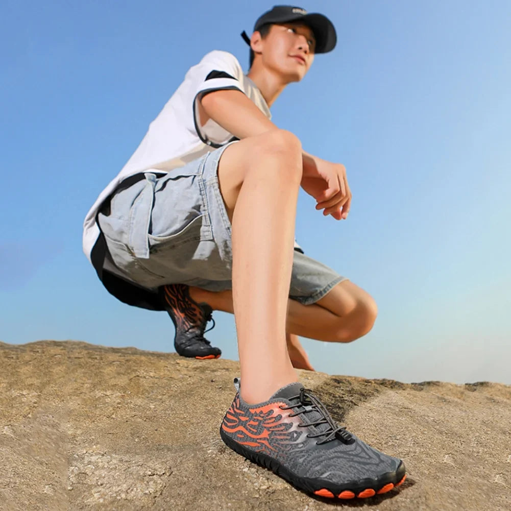 SunyaMood Wading Shoes Barefoot Diving Shoes Anti Slip for Water Activities (Grey 40)