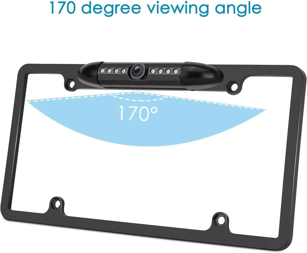 Backup Camera Rearview License Plate Frame for  KWV66BT -V66BT Black