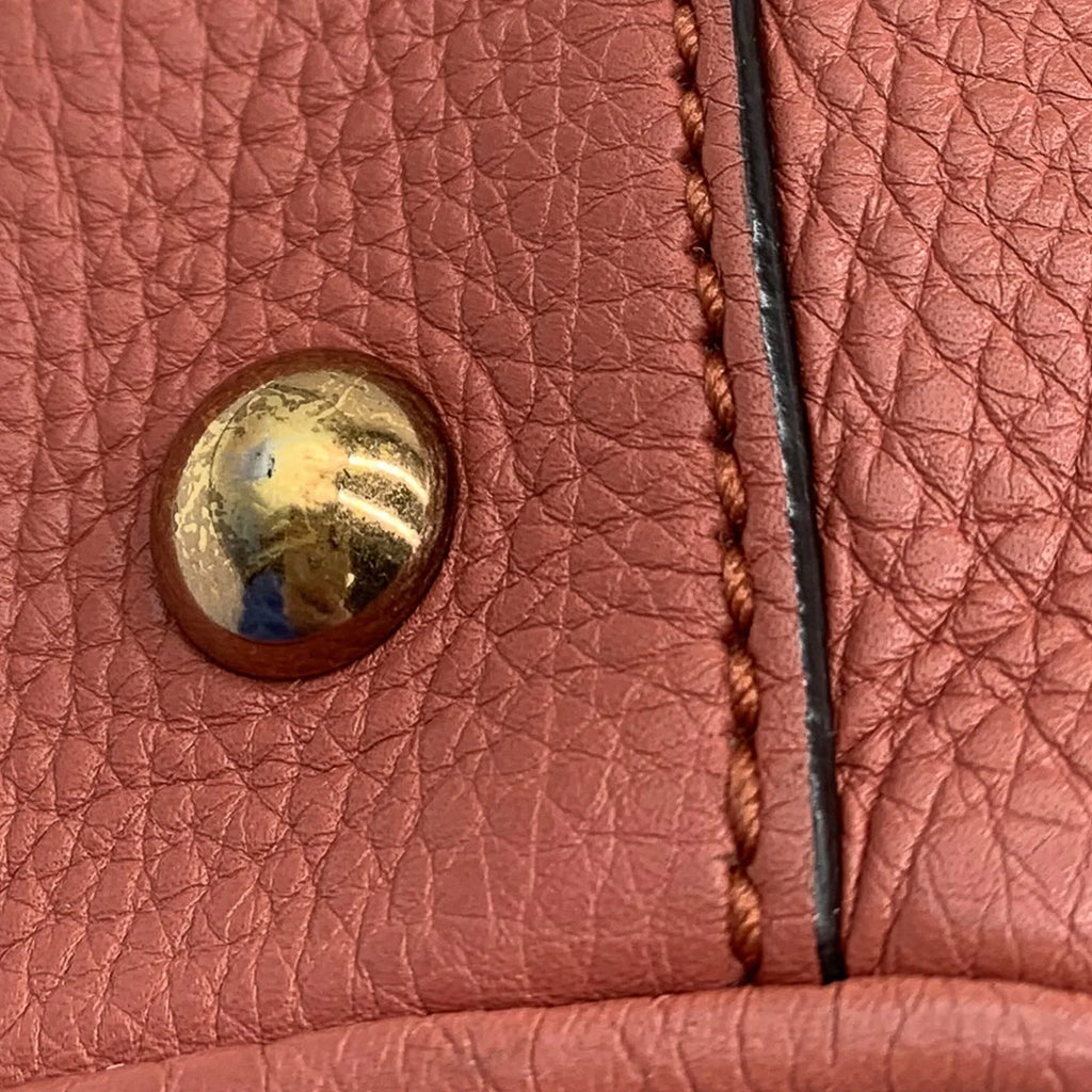 Pre-Owned Authenticated Gucci Bamboo Shopper Satchel Calf Leather Pink Unisex (Fair)