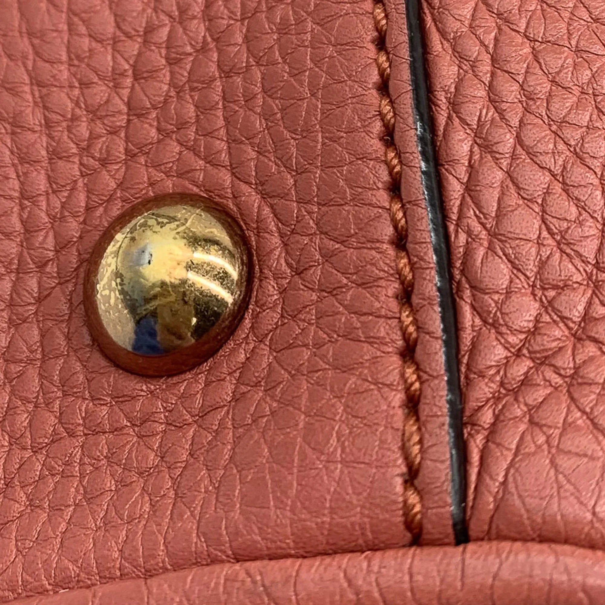 Pre-Owned Authenticated Gucci Bamboo Shopper Satchel Calf Leather Pink Unisex (Fair)