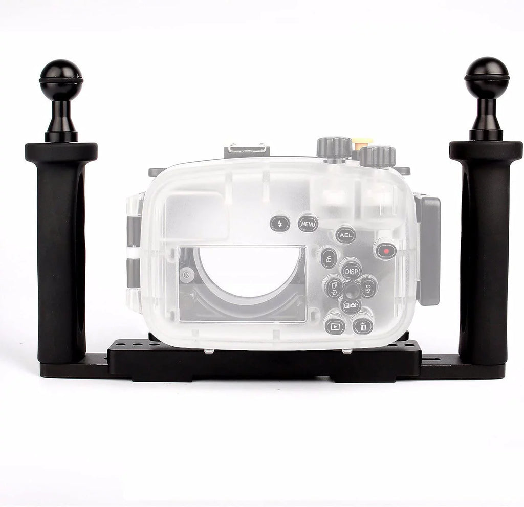 Seafrogs 60M Underwater Camera Housing w/ Dome Port & Two Hands Aluminium Tray Kit, Waterproof case for Sony RX100 I    V RX100 M2 M3 M4 M5