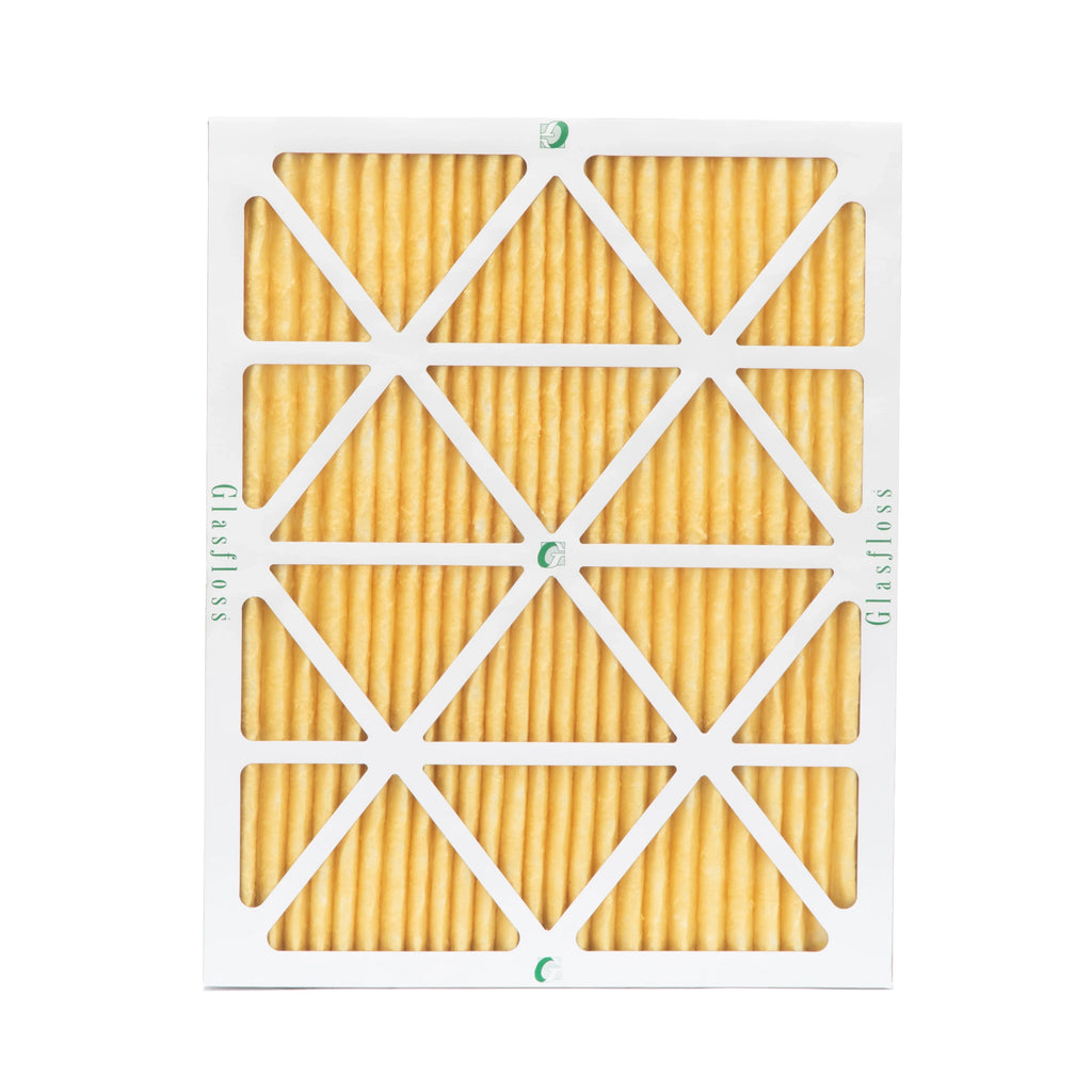 6 Pack of 20x24x1  11 Pleated Air Filters by Glasfloss. Actual Size: 19-3/8 x 23-3/8 x 7/8