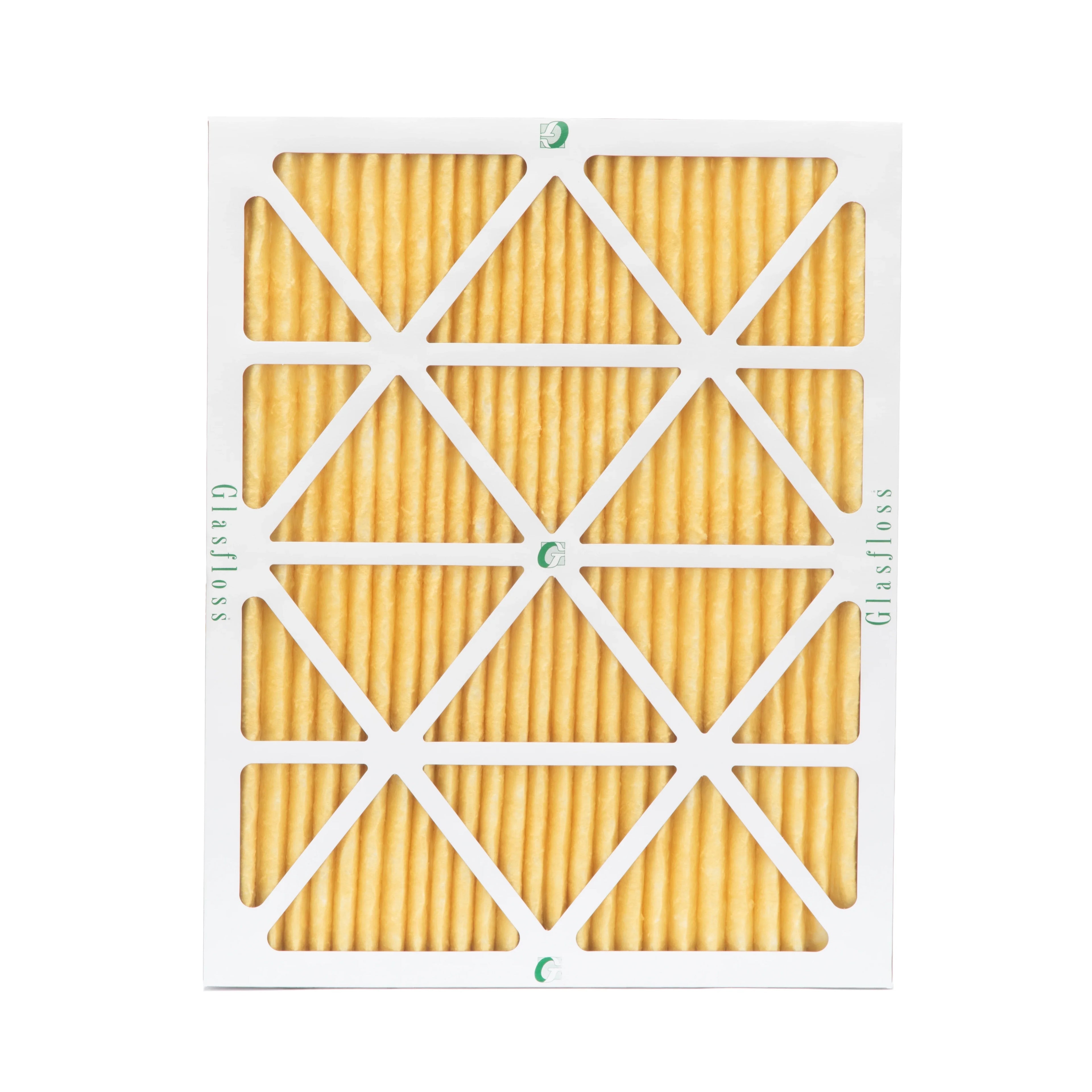 6 Pack of 20x24x1  11 Pleated Air Filters by Glasfloss. Actual Size: 19-3/8 x 23-3/8 x 7/8