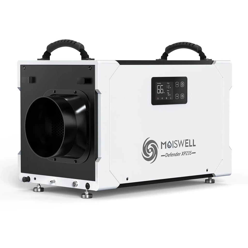 Moiswell 235 Pints Commercial Dehumidifier - Efficient Pump and Drain Hose, Perfect for Crawl Spaces, Basements, Industrial Areas, and Job Sites - 5-Year Warranty Included