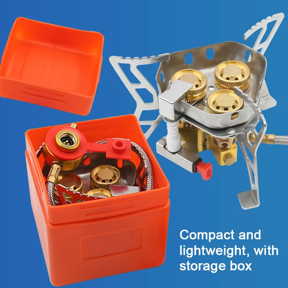 Tomshoo Windproof Backpacking Stove, 6800W High  Gases, Adjustable Valve for Cooking Camping Picnic Hiking