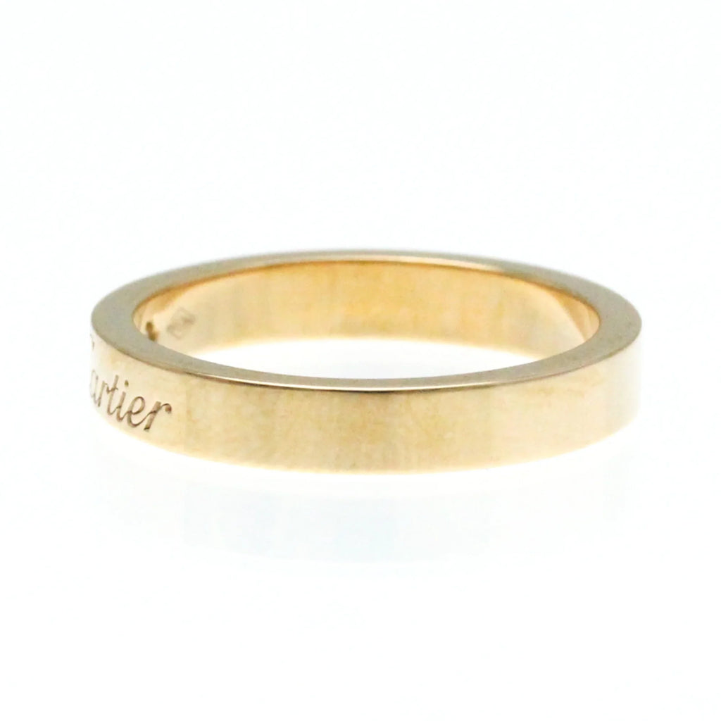 Pre-Owned Cartier Engraved Ring Pink Gold (18K) Fashion Diamond Band Ring Pink Gold (Good)