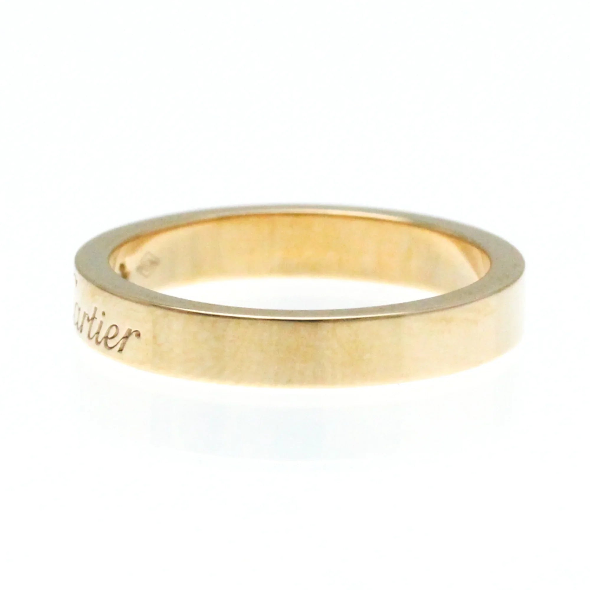 Pre-Owned Cartier Engraved Ring Pink Gold (18K) Fashion Diamond Band Ring Pink Gold (Good)
