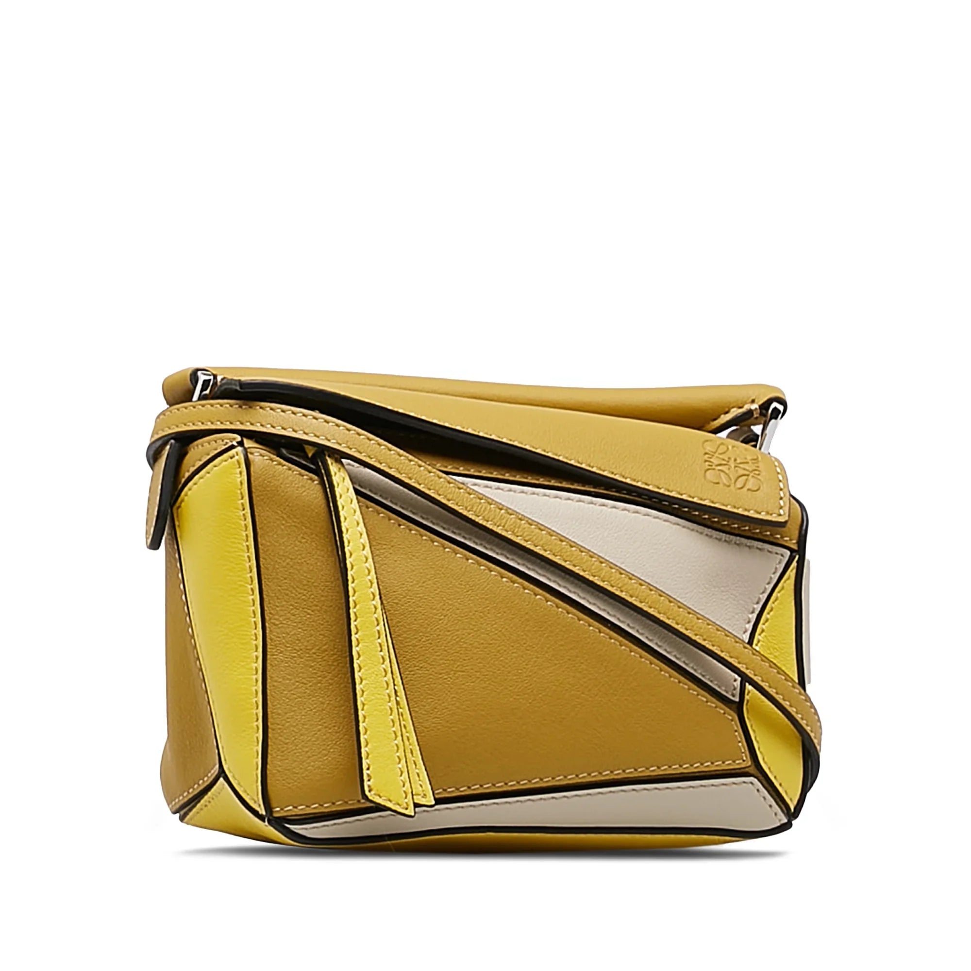 Pre-Owned Authenticated  Mini Puzzle Satchel Calf Leather Yellow Unisex (Good)