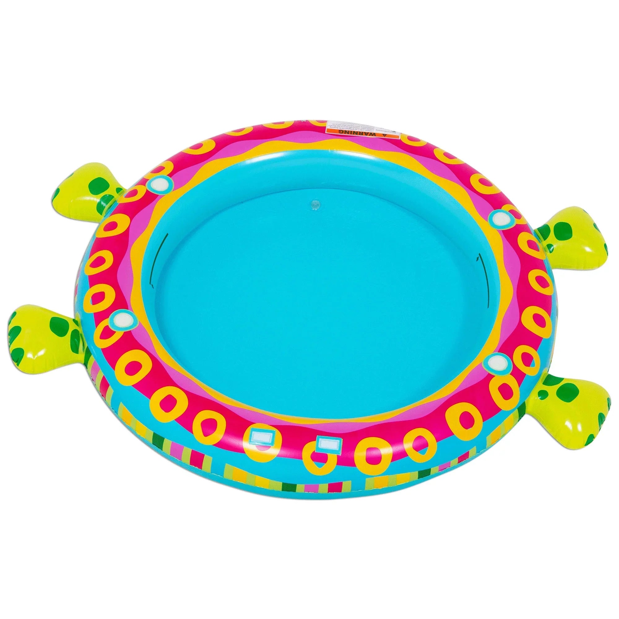 Banzai Shade 'N Slide Turtle Inflatable Kiddie Splash Pool with Sprinkler
