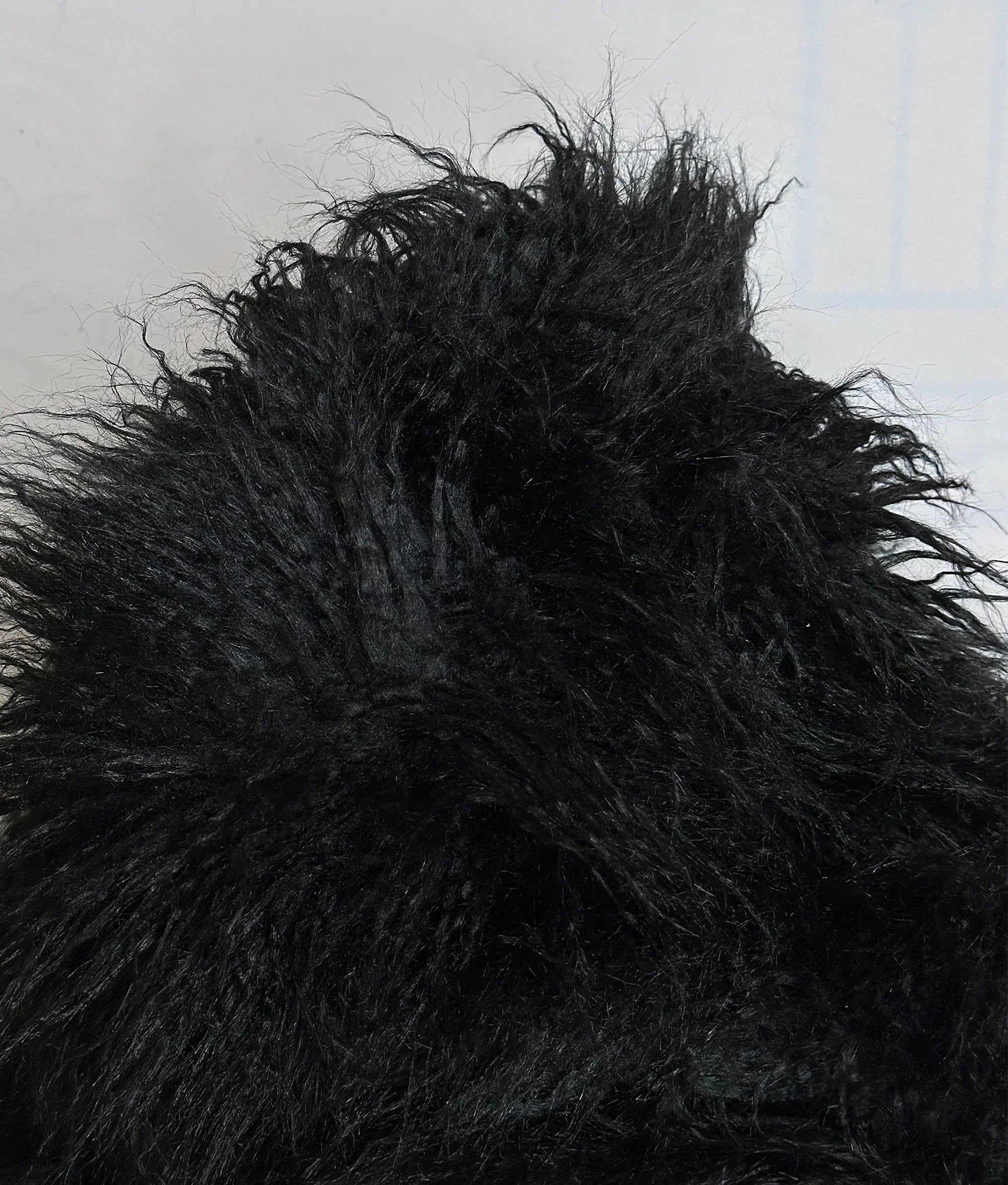 Faux Fake  Yak  3.5"  Pile Japanese Fire Retardant Yarn 2.3oz Per Yard / Craft, Sewing Cosplay 58" Wide Sold by Continuous Yard (Black)