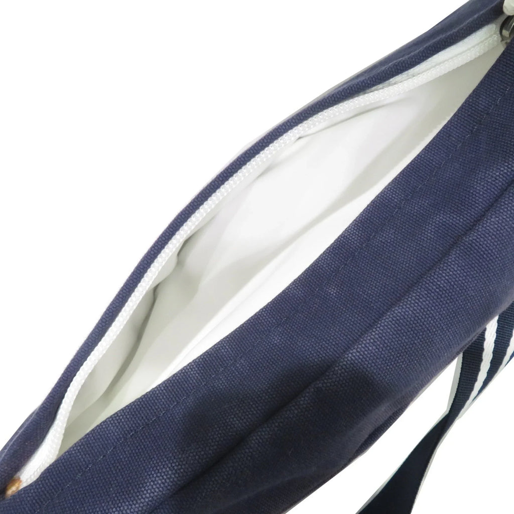Pre-Owned  Sportsline Waist Bag Body Navy/White Canvas Women's Men's (Good)