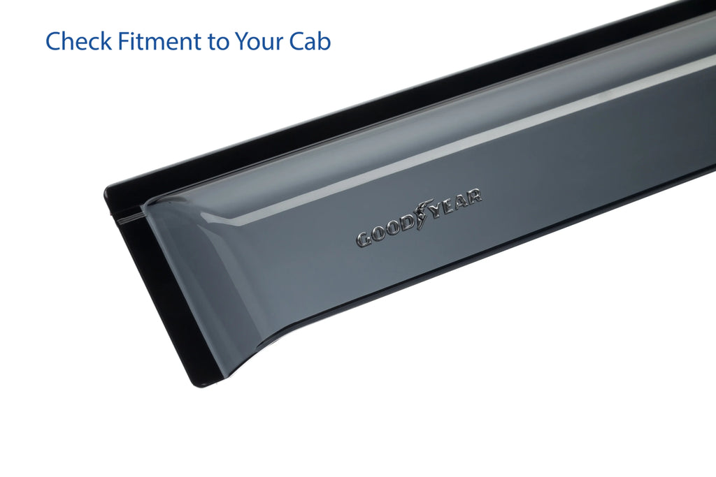 Goodyear Shatterproof Window Deflectors for Ram ProMaster 2014-2024, Tape-on Rain Guards, Window Visors, Vent Deflector, Vent Visor, Car Accessories, 2 pcs - GY008711