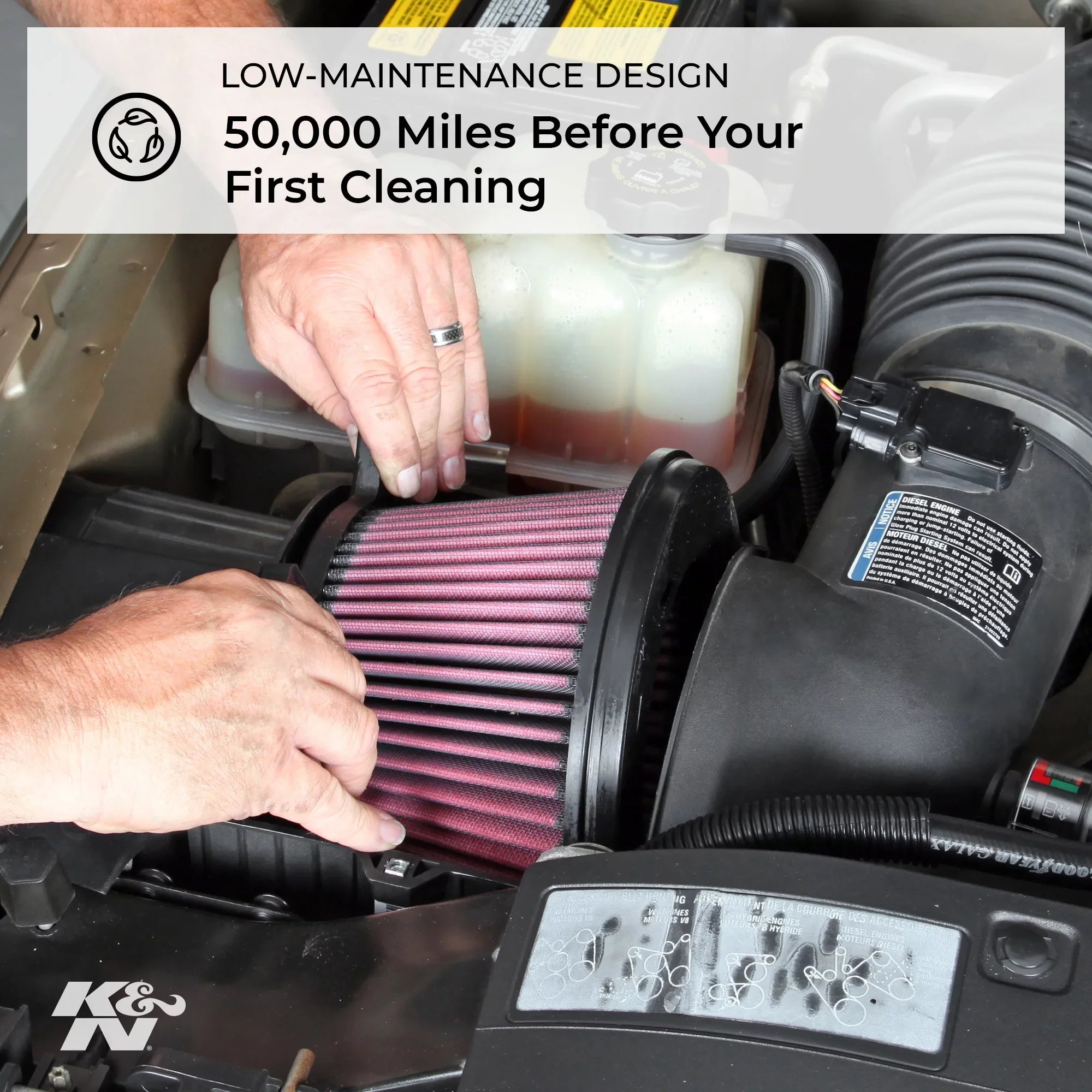 K&N Engine Air Filter: High Performance, Premium, Washable, Industrial Replacement Filter, Heavy Duty: E-3330