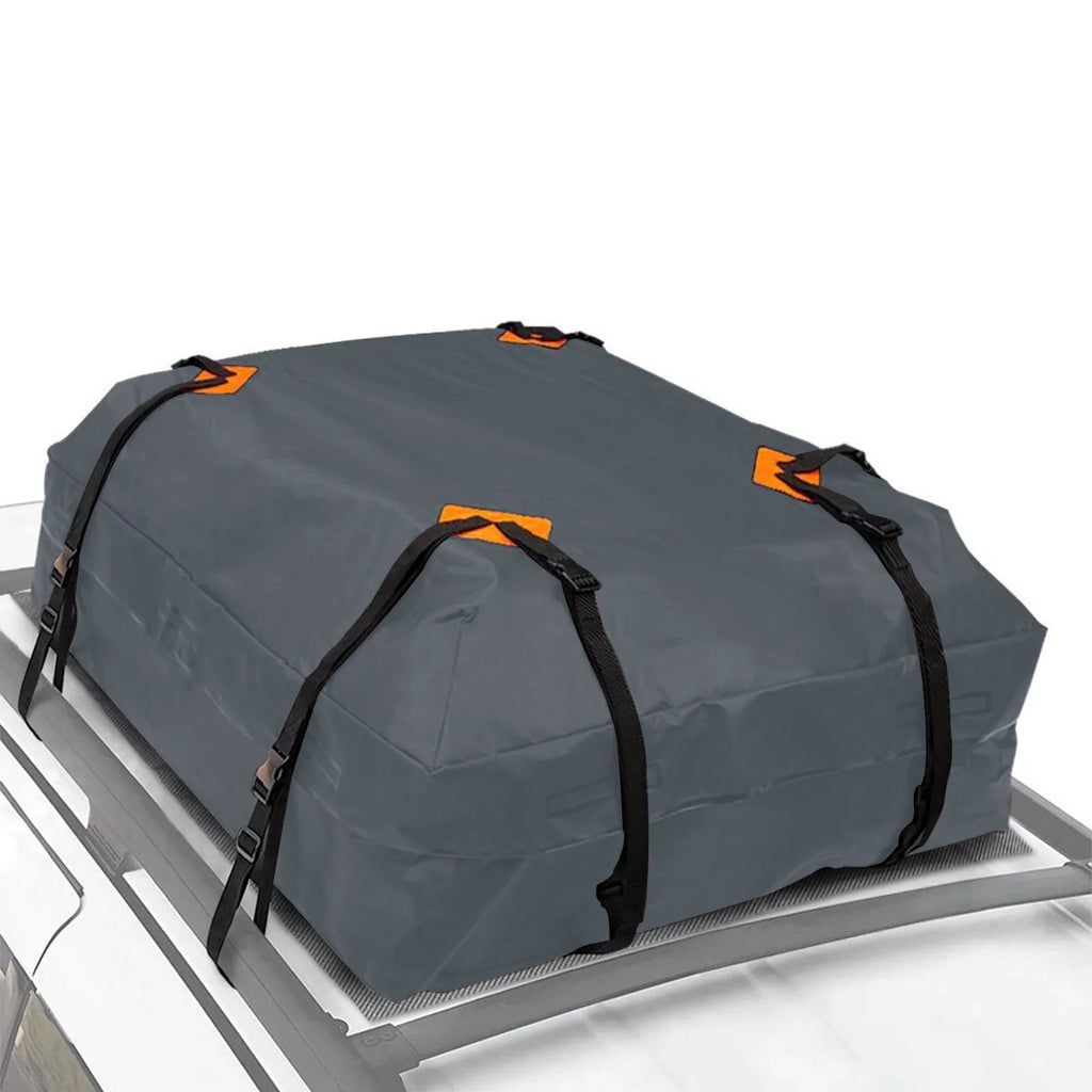 Gecheer Cargo Bag Car Roof Cargo Carrier Universal Luggage Bag Storage Cube Bag Thickened 600D Waterproof Gray for Travel Camping